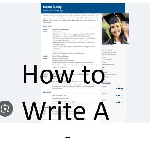 How to Write A Professional CV Format For Jobs