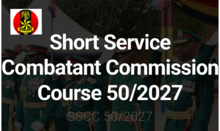 Application Opens for Nigerian Army Short Service Combatant Commission 2026