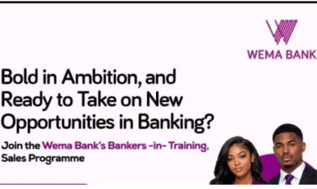 Wema Bank Bankers-in-Training (Sales) Programme 2026